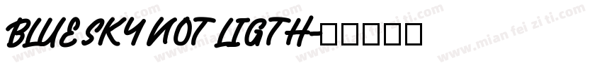 blue sky not ligth字体转换
